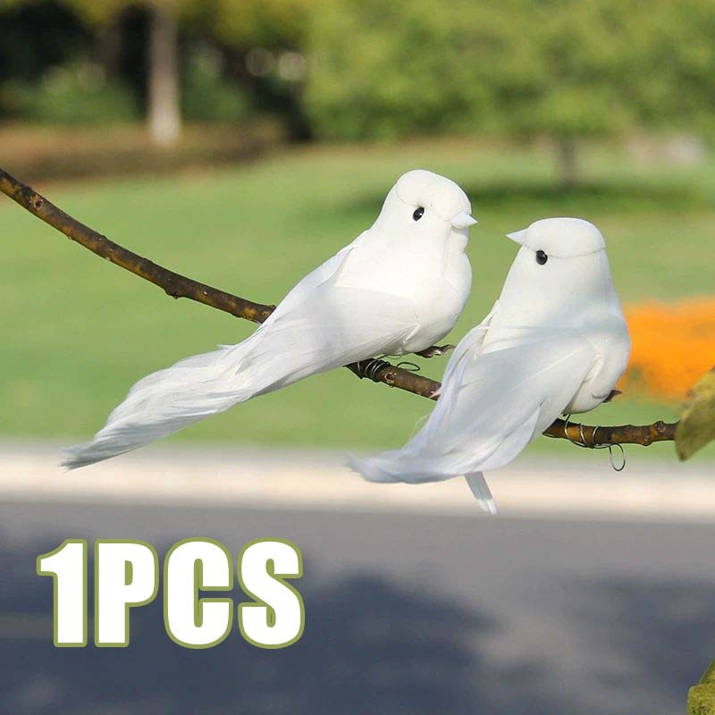 1pcs Burung Buatan Burung Hiasan  Barang Florist Burung Imitasi Burung Palsu Burung Merpati Palsu Bu