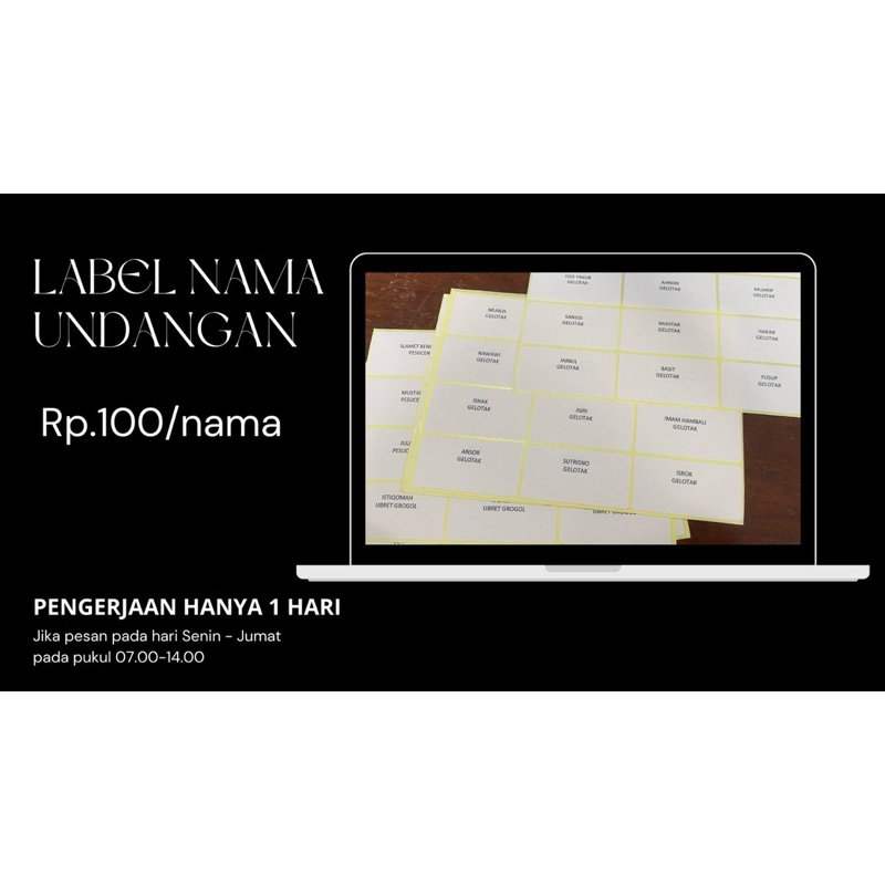 

Label Nama Undangan