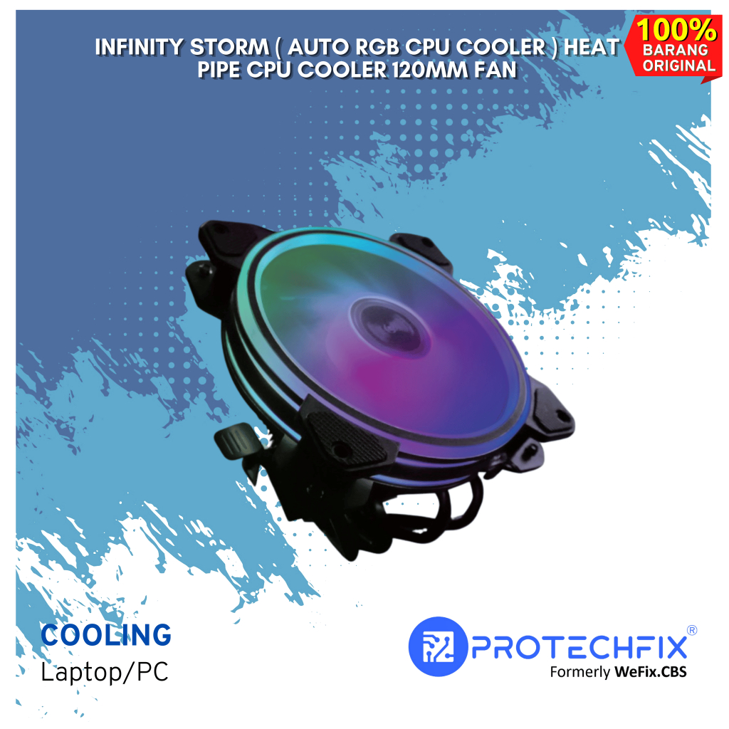 INFINITY STORM ( Auto RGB CPU COOLER ) Heat Pipe CPU Cooler 120mm Fan
