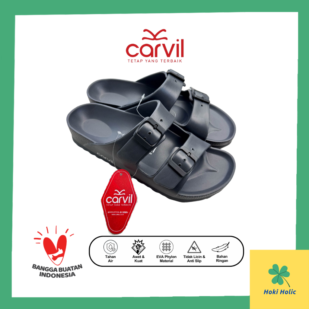 Carvil Flash Sandal Slide Pria - Carvil Original Pria Sendal Dewasa 39-44 Sandal Casual Sendal Panta