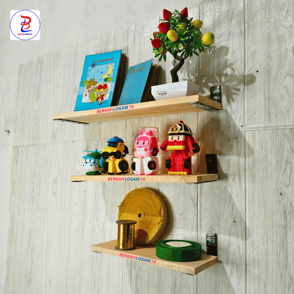 Rak Dinding Model Plat Siku Kapasitas Besar Lebar 12cm