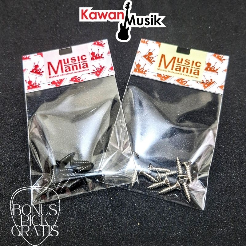 Baut Pickguard Gitar / Skrup Pickguard Gitar dan Bass / Screw Pickguard Gitar