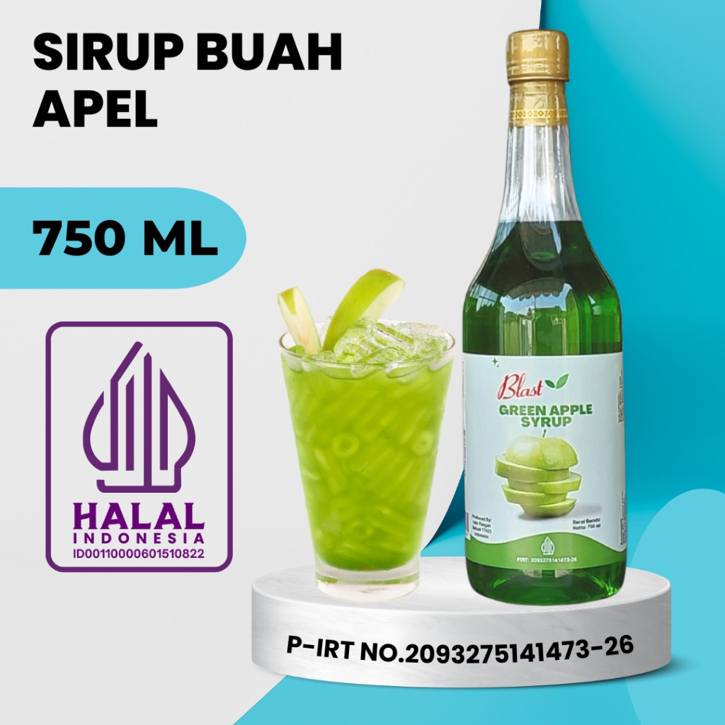

Syrup APPLE 750 mL - Sirup Minuman Rasa Buah - Aneka Rasa