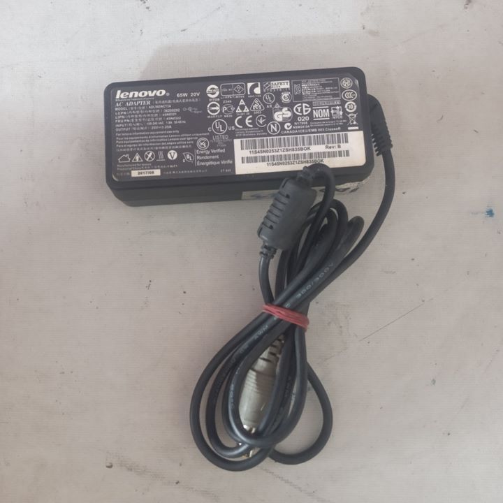 Charger Original Notebook Lenovo Thinkpad X220 X230 X201 X200 20V 3.25A Adaptor Jarum Second Bekas O
