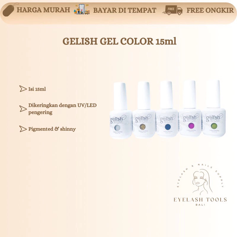 GELISH SERI COKLAT  GEL POLISH KUTEK GEL GELISH UV GEL