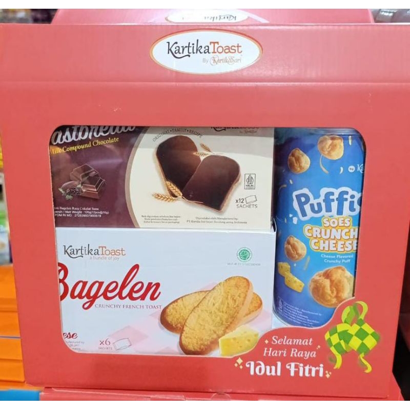 

Hampers Idul Fitri Kartika Toast Isi 3 / Parcel Lebaran / Kue Hari Raya / Gift Box