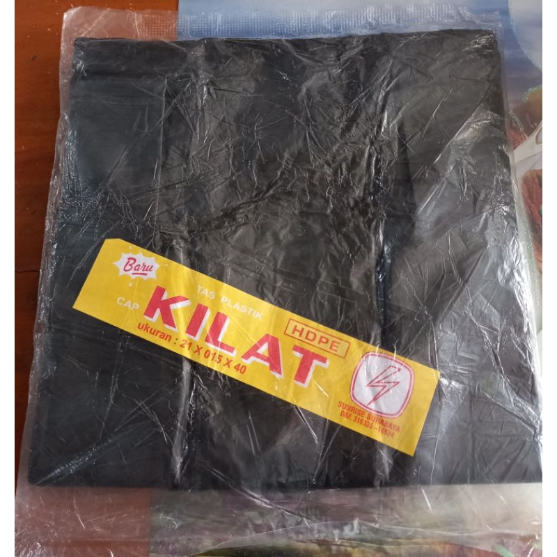 KRESEK HITAM KILAT UK 21x40 / TAS PLASTIK HDPE / KANTONG PLASTIK