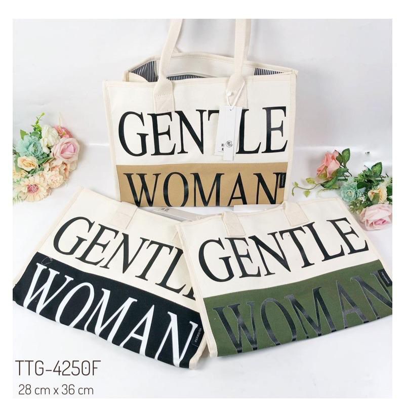 tas tenteng gentle woman / tote bag GW gentle woman / tote bag besar/ travel bag big size/ tas bahu/