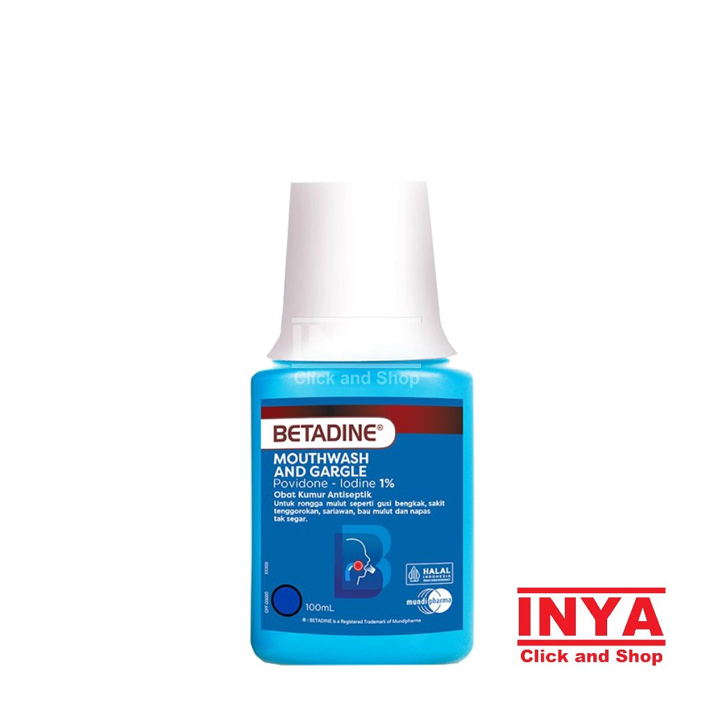 BETADINE MOUTHWASH AND GARGLE 100ml - Obat Kumur Antiseptik