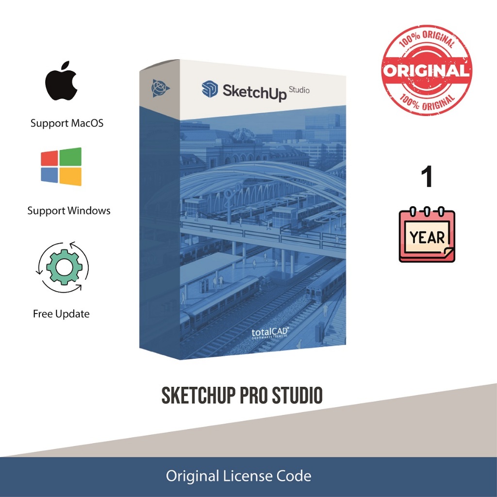 Original SketchUp Pro Studio 1 Tahun Subscription Support Win/MacOS