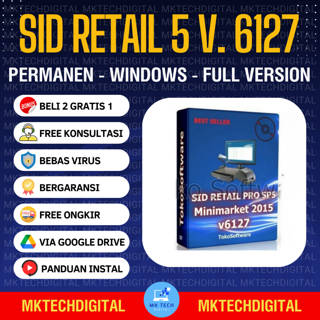 Aplikasi Kasir SID Retail Pro 5 v. 6127 Toko POS - Full Version - Windows