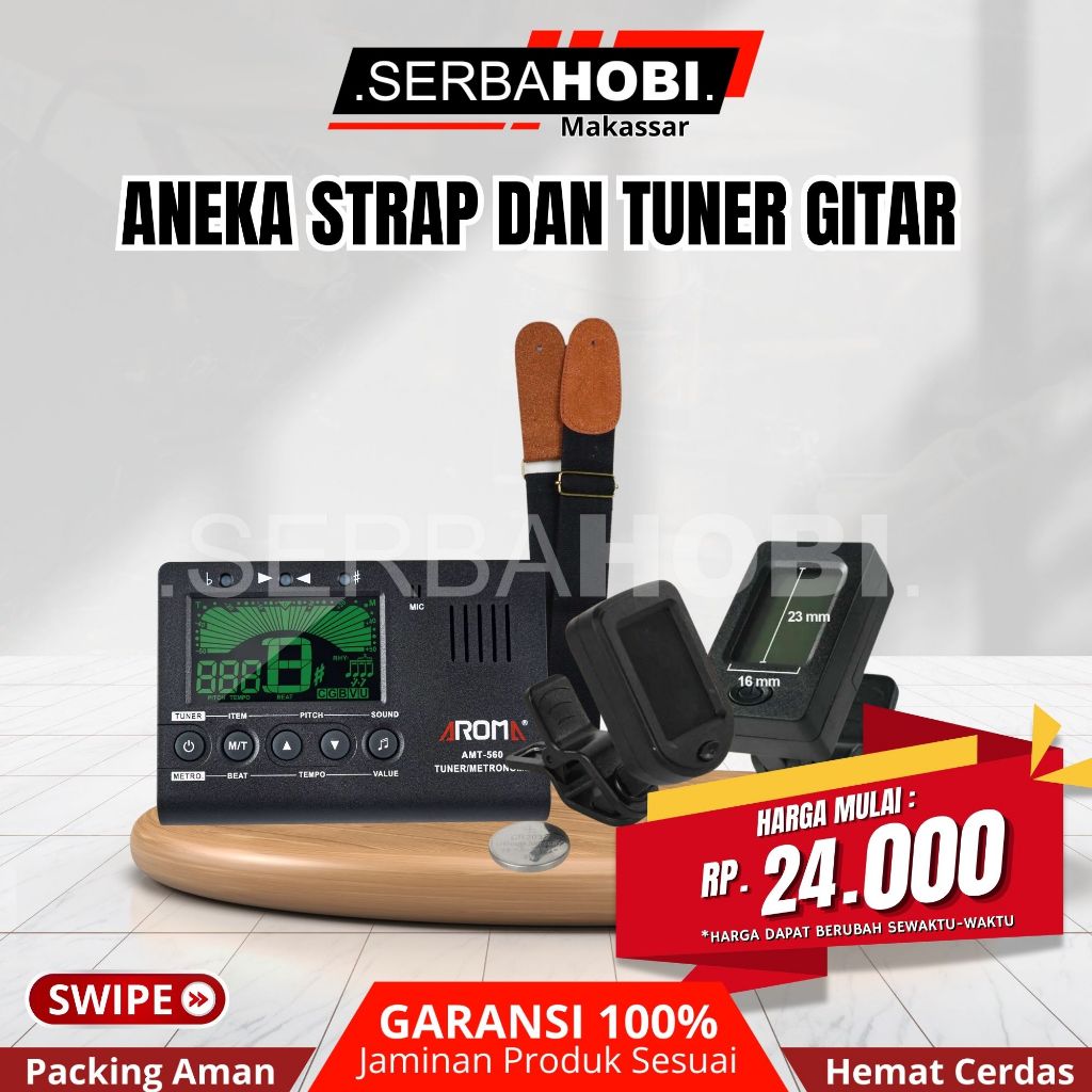 STRAP GITAR / TUNER GITAR / ALAT STEM GITAR HARGA MURAH