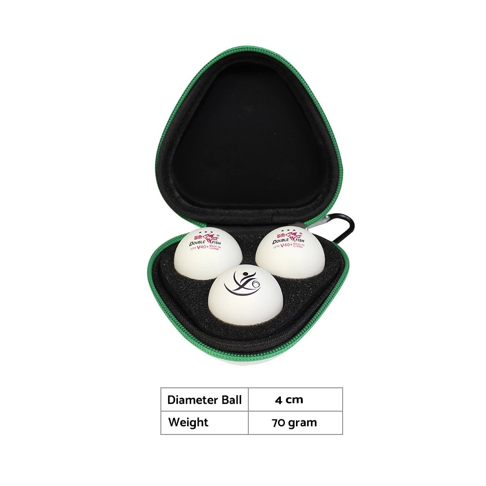 Bola Pingpong Double Fish *3 + Pocket