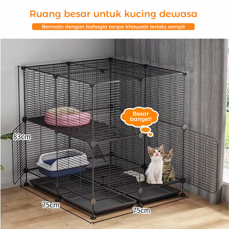 Kandang Kucing Tingkat Pagar Kucing Tinggi Kandang Kucing Kandang Hewan