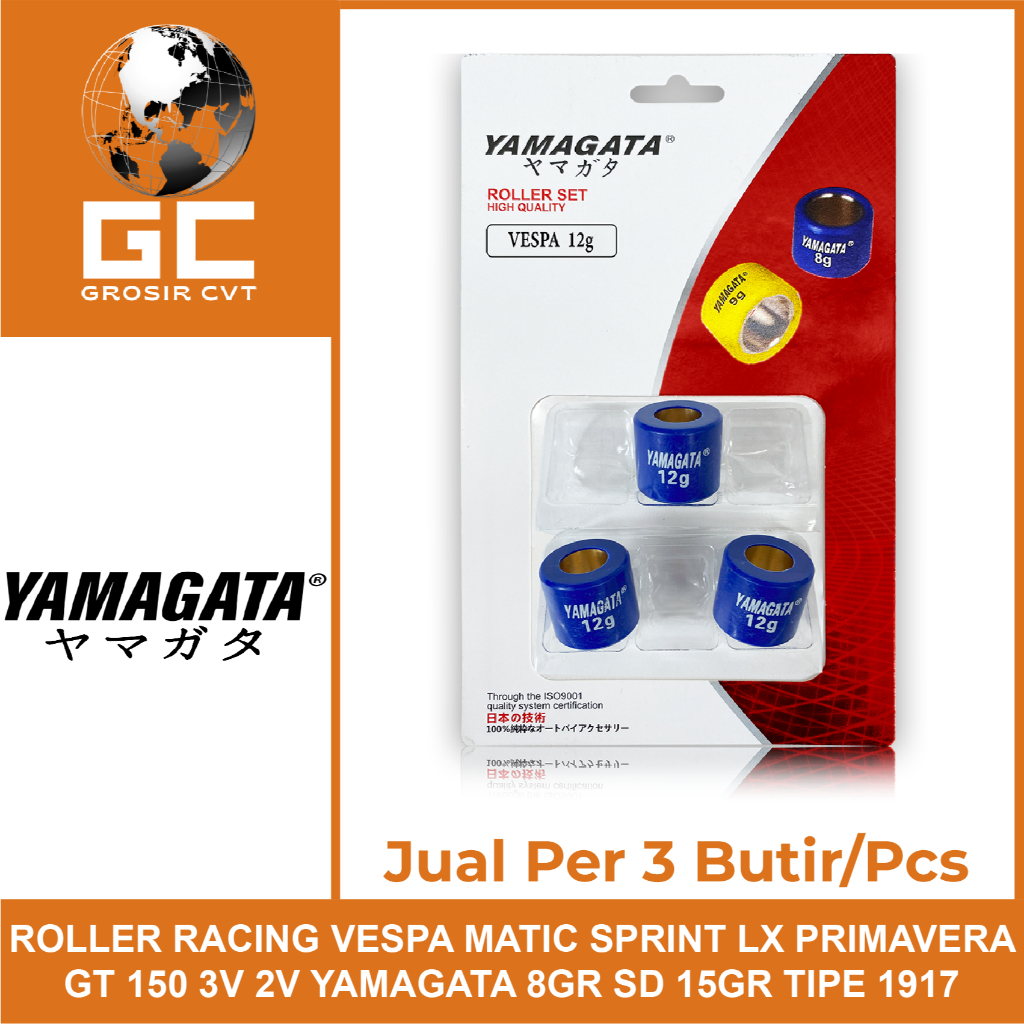 Roller Vespa Sprint LX Primavera igets 150 S150 3V 2V 1917 8 sd 15 gram 3 Butir Yamagata