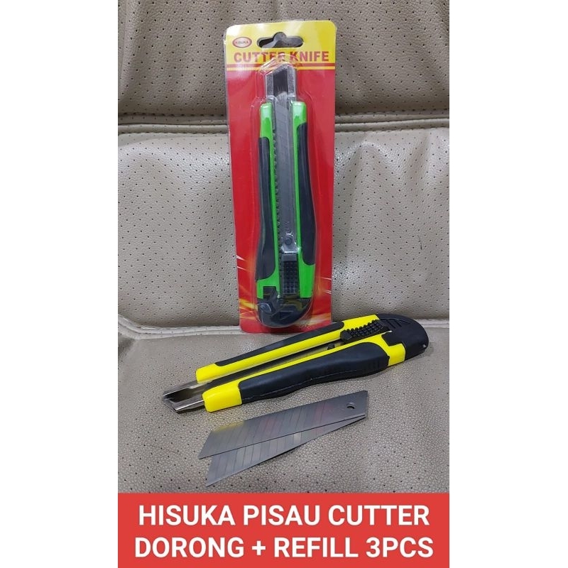 

POPEYE Pisau Cutter Dorong + Refil 3pcs | Pisau Kater Putar | Pisau Cutter Geser + Refil 3pcs
