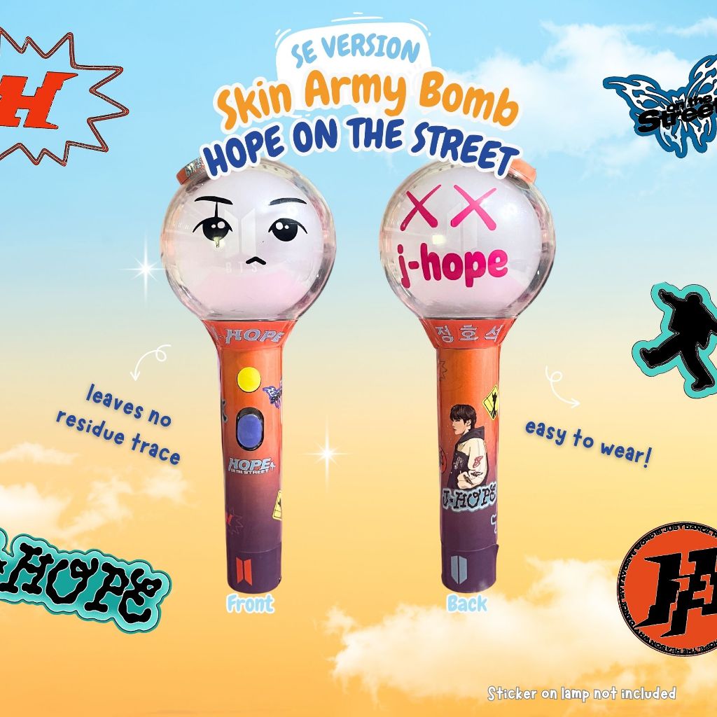

Skin Sticker Decal Army Bomb Light Stick BTS Hope On The Street | Sticker saja bukan light stick