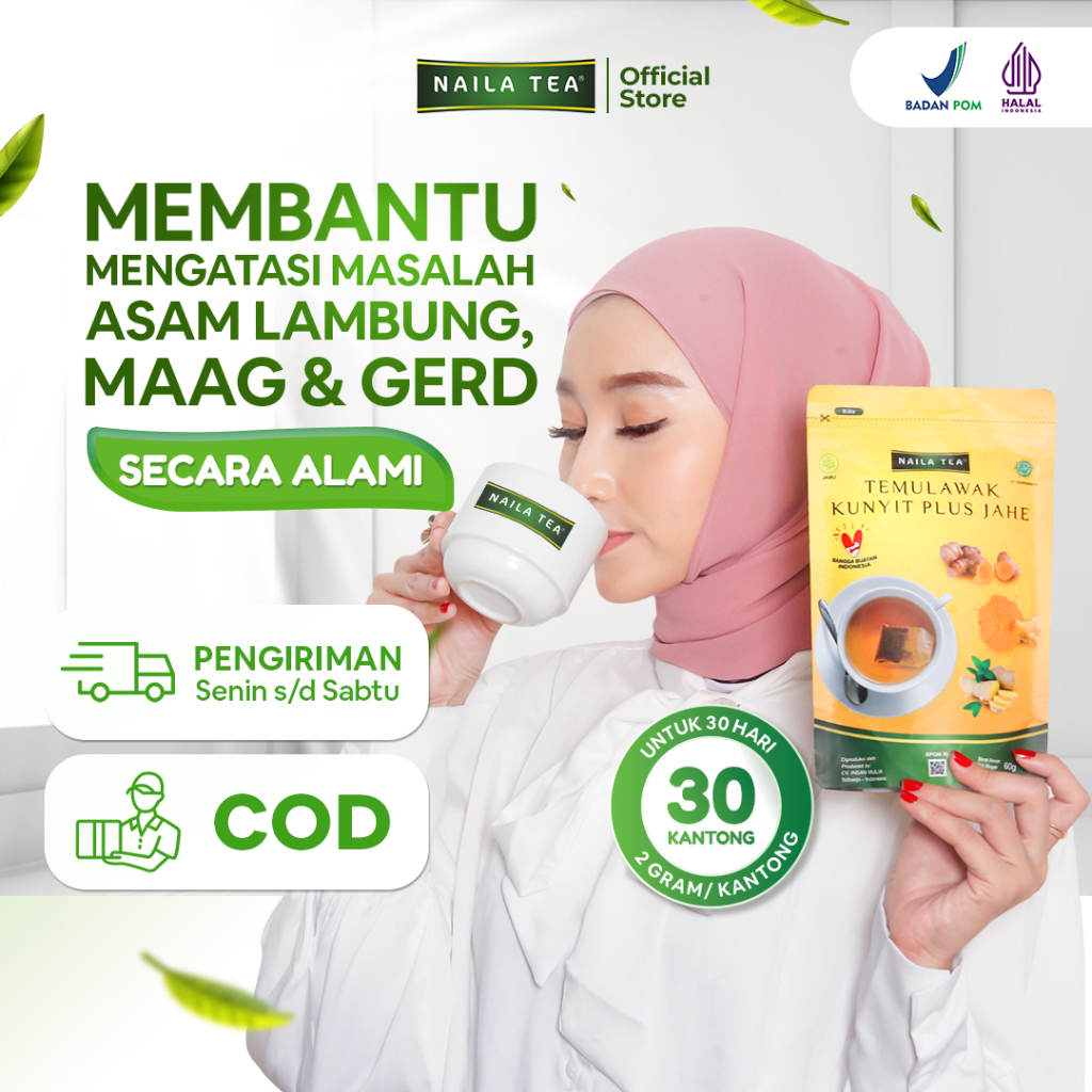 

Naila Tea Asam Lambung Gerd Herbal Alami BPOM HALAL