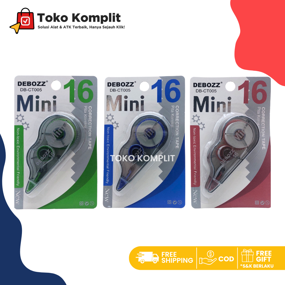 

Komplit - Tip x gesek/correction tape Debozz DB-CT005