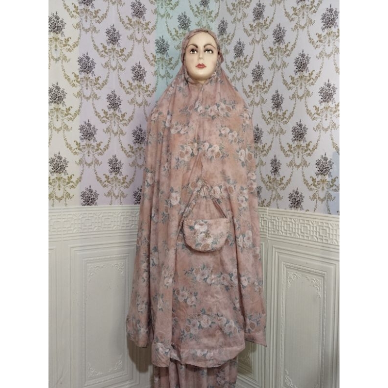 MUKENA PARASUT SETELAN MOTIF BUNGA - ELHASIQ GALLERY