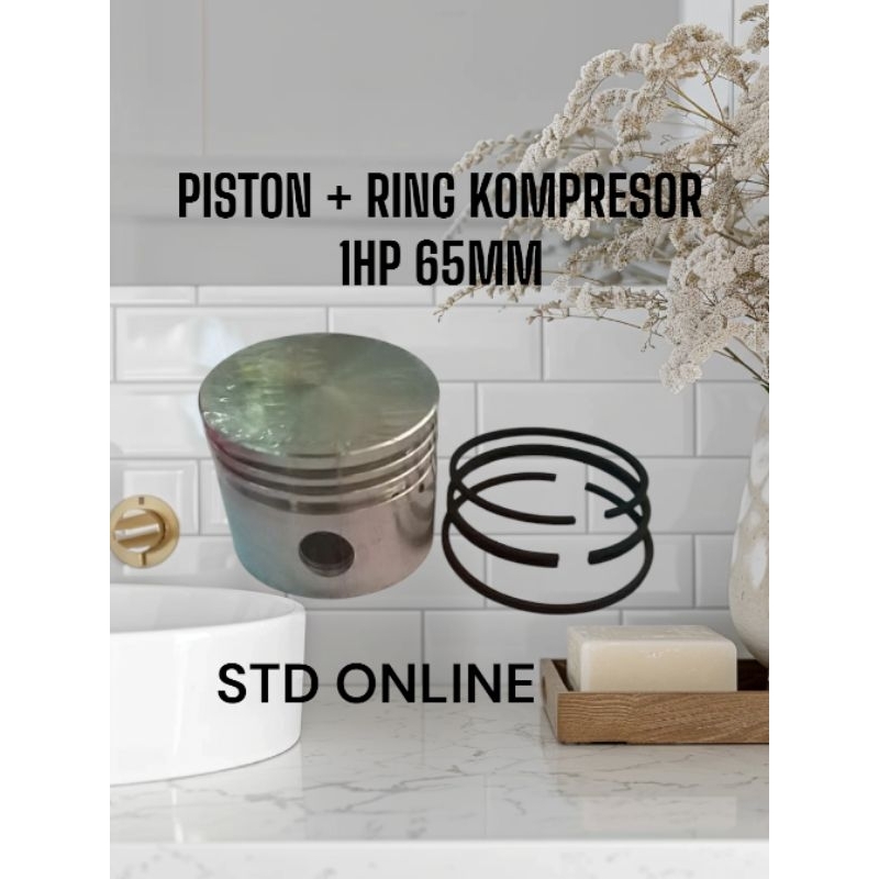PISTON ASSY PISTON KOMPRESOR 65MM 1HP SEHER KOMPRESOR 2CABANG