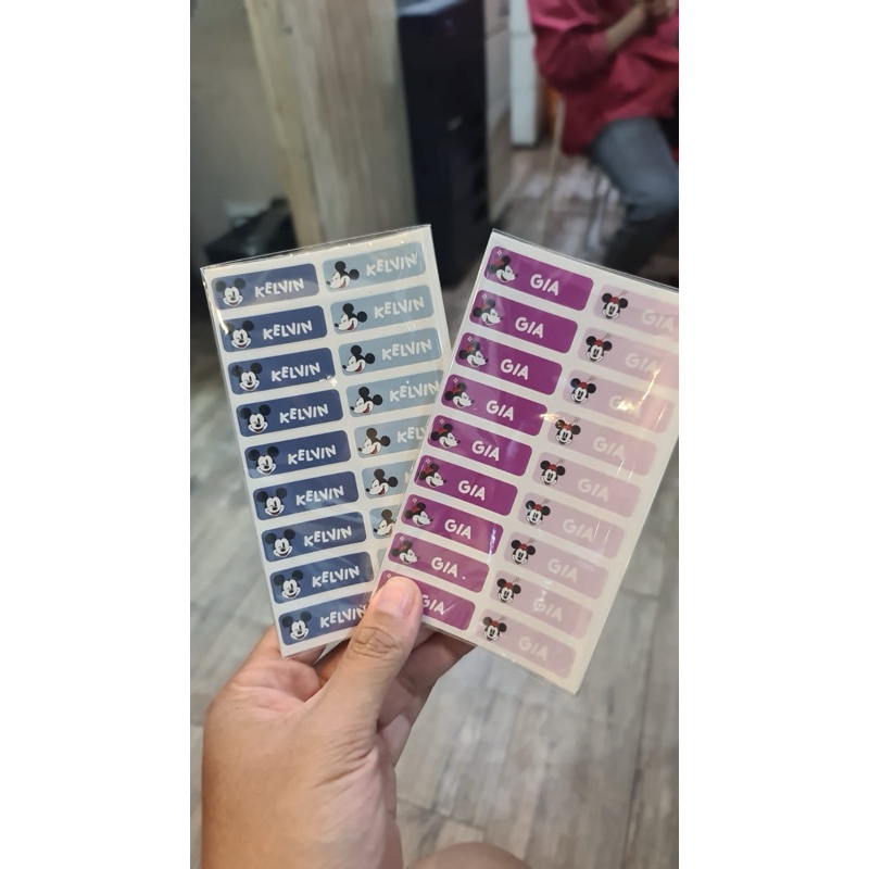 

Stiker Label Nama waterproof