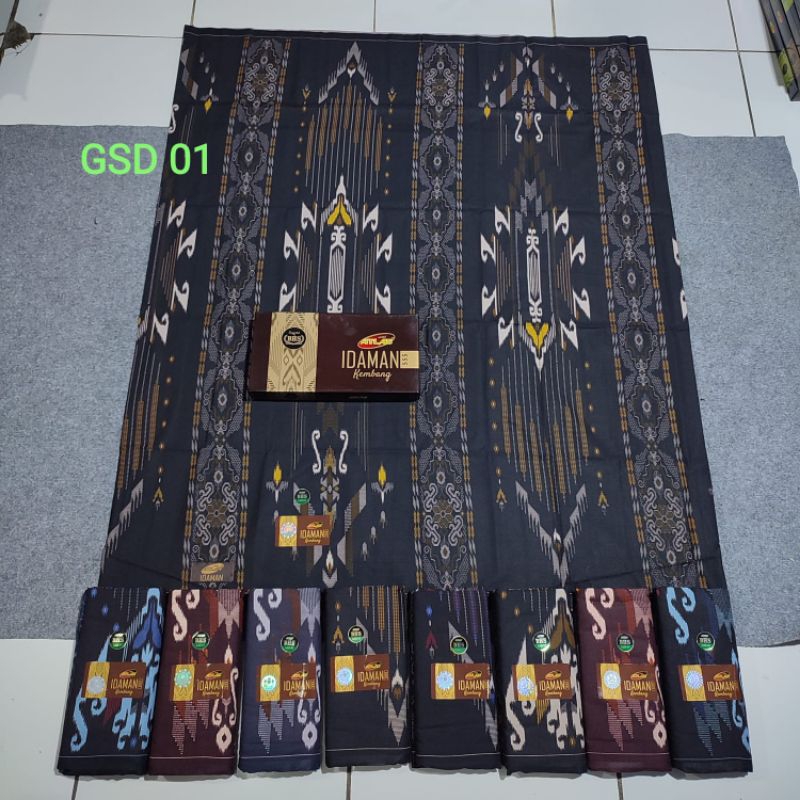 Sarung ATLAS IDAMAN Kembang (Serie Hitam)