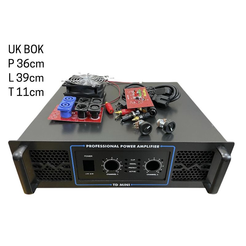 Bok power amplifier td mini bahan tebal full acc