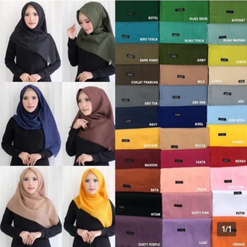 jilbab segi empat saudia polos