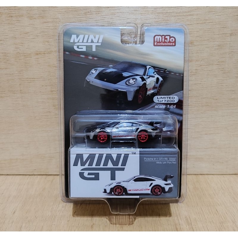 Mini GT No 706 Chase Car Porsche 911 GT3 RS Weissach Package White with Pyro Red