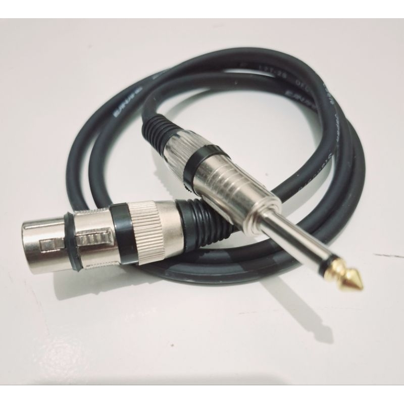 Kabel Mic/Microphone jek xlr female to jek akai 10 meter