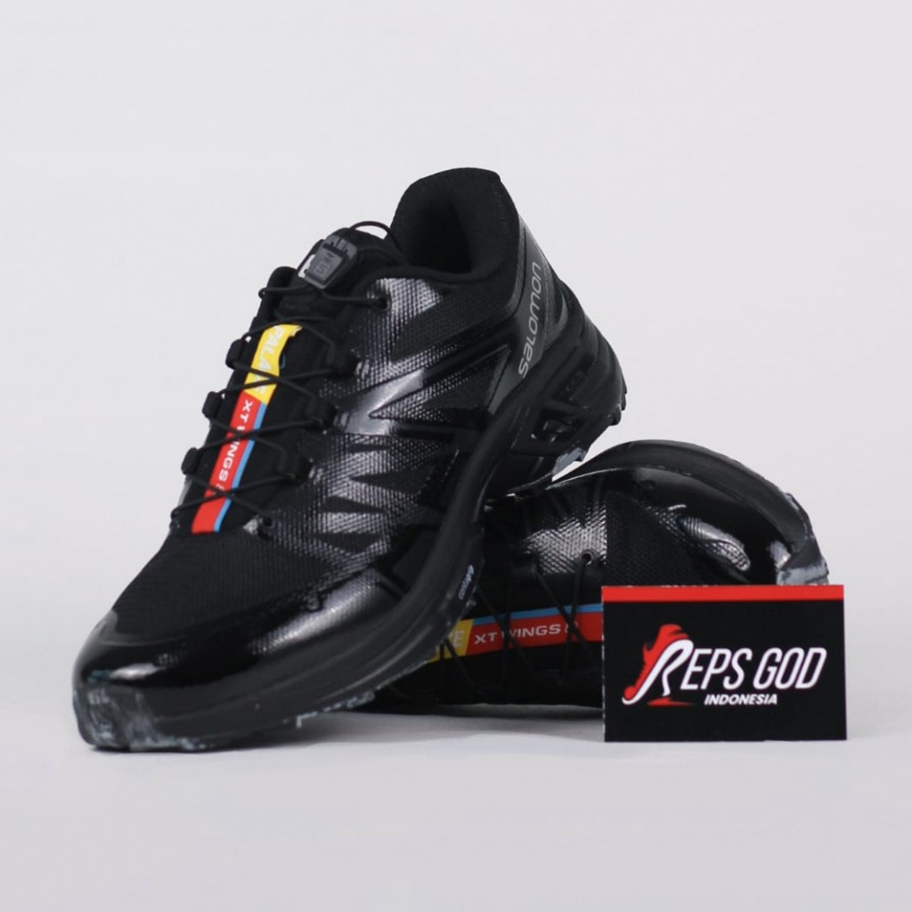 Sepatu Salomon PALACE XT Wings 2 Tripleblack Sneakers