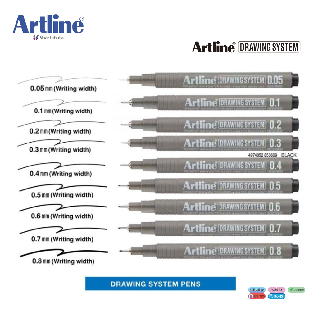 

Pulpen Drawing Pen System Artline Pen Gambar 0.05 - 0.8 ~ ( BLACK ) EK-23