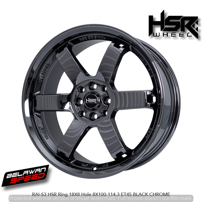 Velg Mobil Ring18 HSR RAI S3 Untuk Mobilio Avanza Livina Veloz dll r18