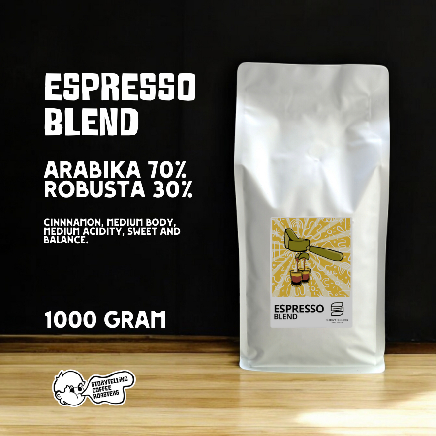 

Kopi Espresso House Blend Medium Roast 1000 Gram Cocok untuk Latte Cappuccino Espresso 1 kg