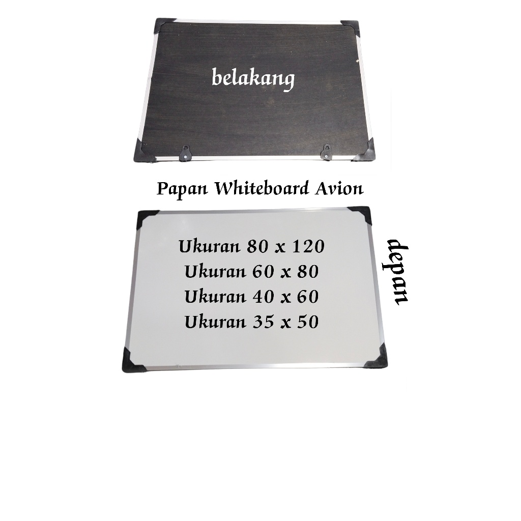 

[1pcs] Papan tulis whiteboard 2sisi ukuran 40cm x60cm dan 60cm x 80cm