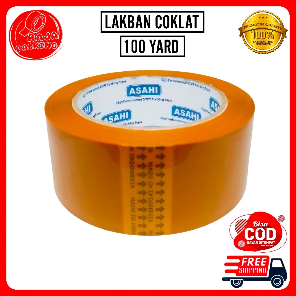 

LAKBAN COKLAT 45MM X 100 YARD | ISOLASI COKLAT 2 INCH