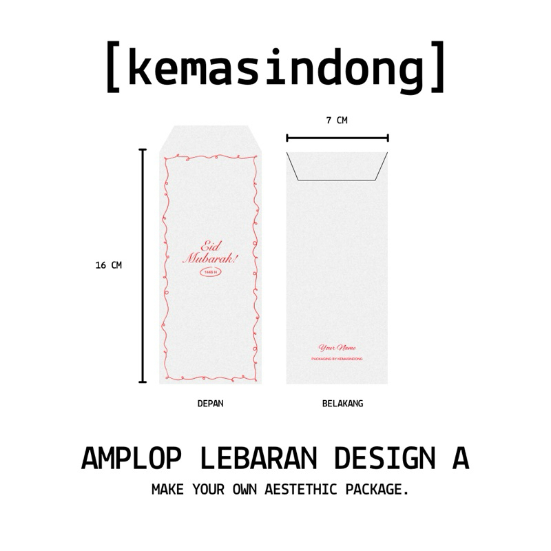 

KEMASINDONG AMPLOP LEBARAN 16x7 CM SERIES 2 (ISI 10 PCS)