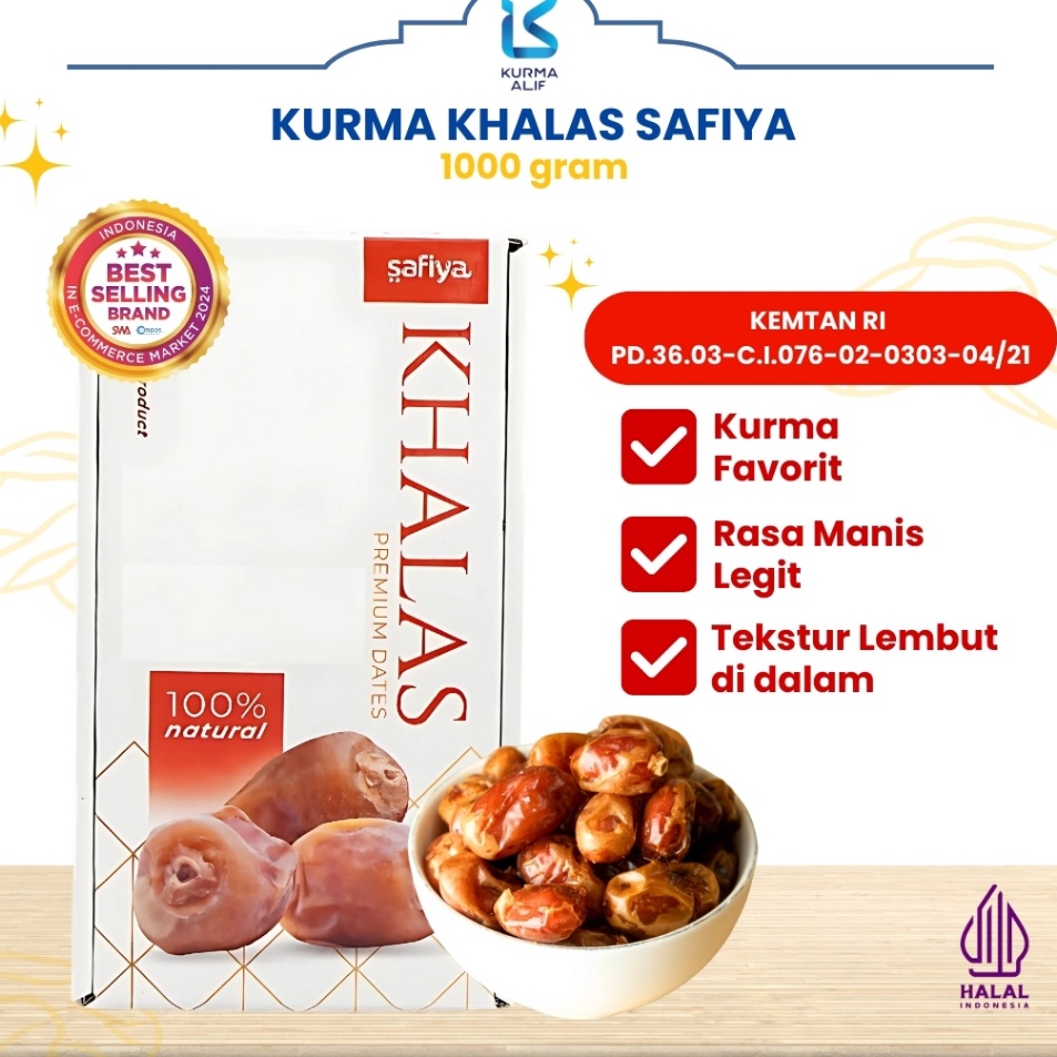 

Kekinian Kurma Khalas Safiya 1 Kg Oleh Oleh Haji Umroh