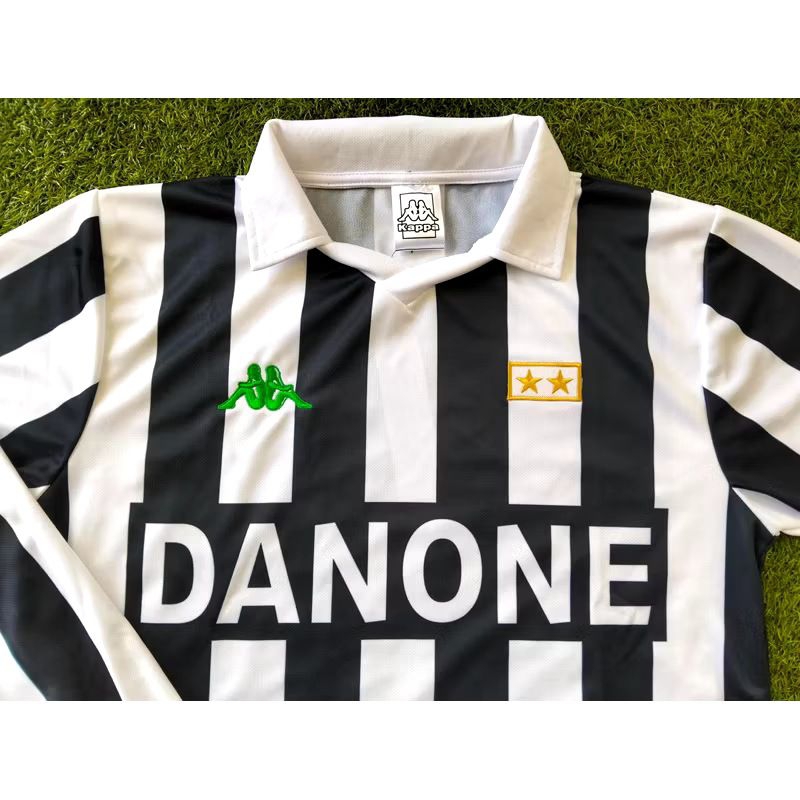 Baju Bola Lawas Yuve-Juve Home 1992/93 Longsleeve Size Lengkap Jumbo S-5XL