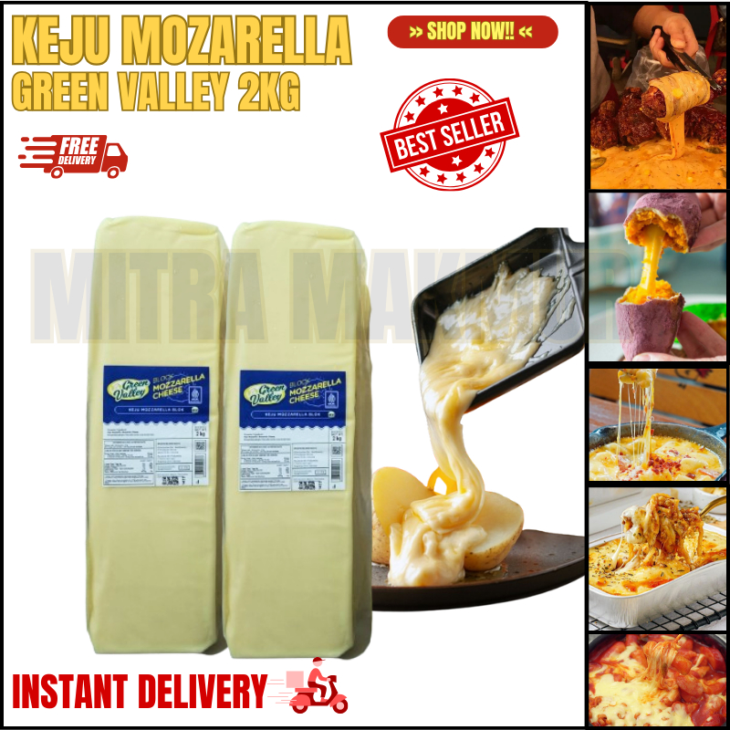 

Green Valley Mozarella 2 Kg Cheese Premium Keju Mozarella Lumer Termurah Terlaris