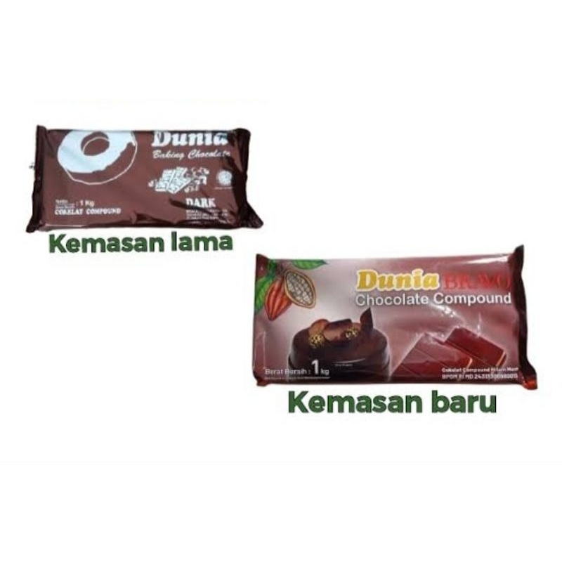 

coklat compound dunia & Plaza kemasan 1 kg