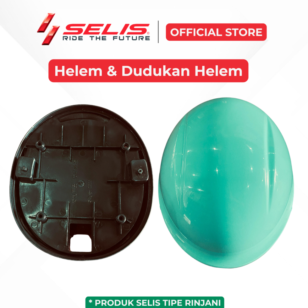 SELIS - Helem dan Dudukan Sepeda listrik Rinjani ( Helmet & Helmet Holder )