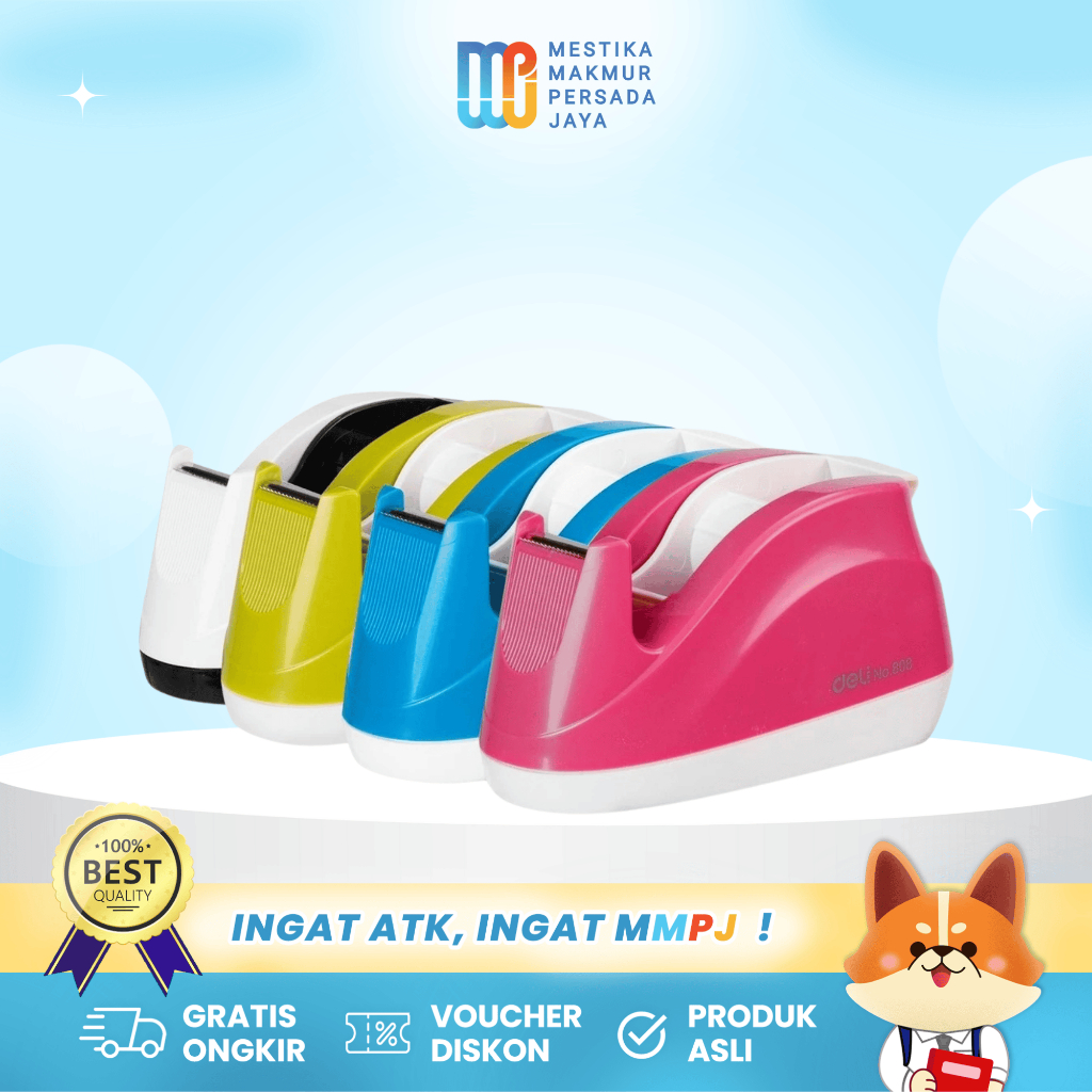 

Deli Dispenser Lakban - Tape Dispenser Non-Slip Mudah Digunakan E808