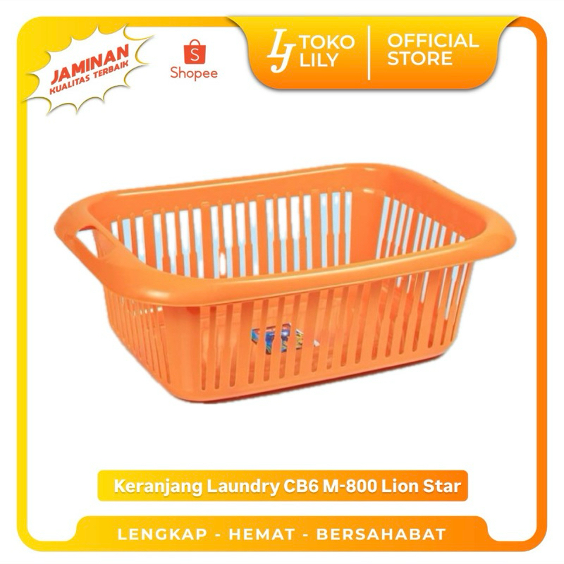 Keranjang Baju Laundry Plastik CB6 M-800 Lion Star