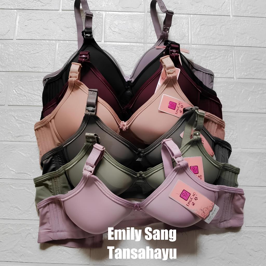 PROMO Grosir Bra BH Lingcao B5 Tanpa Kawat, Kait 3, Busa Sedang, Full Cup B, Nyaman & Berkualitas