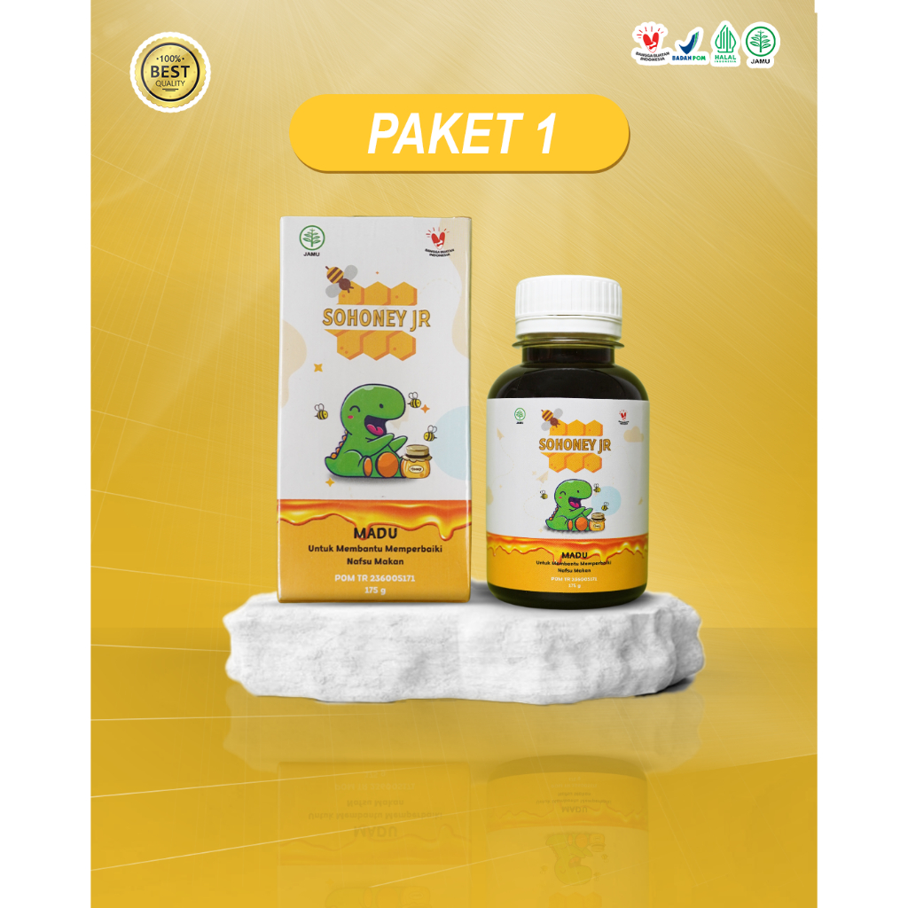 Sohoney Jr - Multivitamin Penambah Nafsu Makan Anak paket 1 Box - Madu