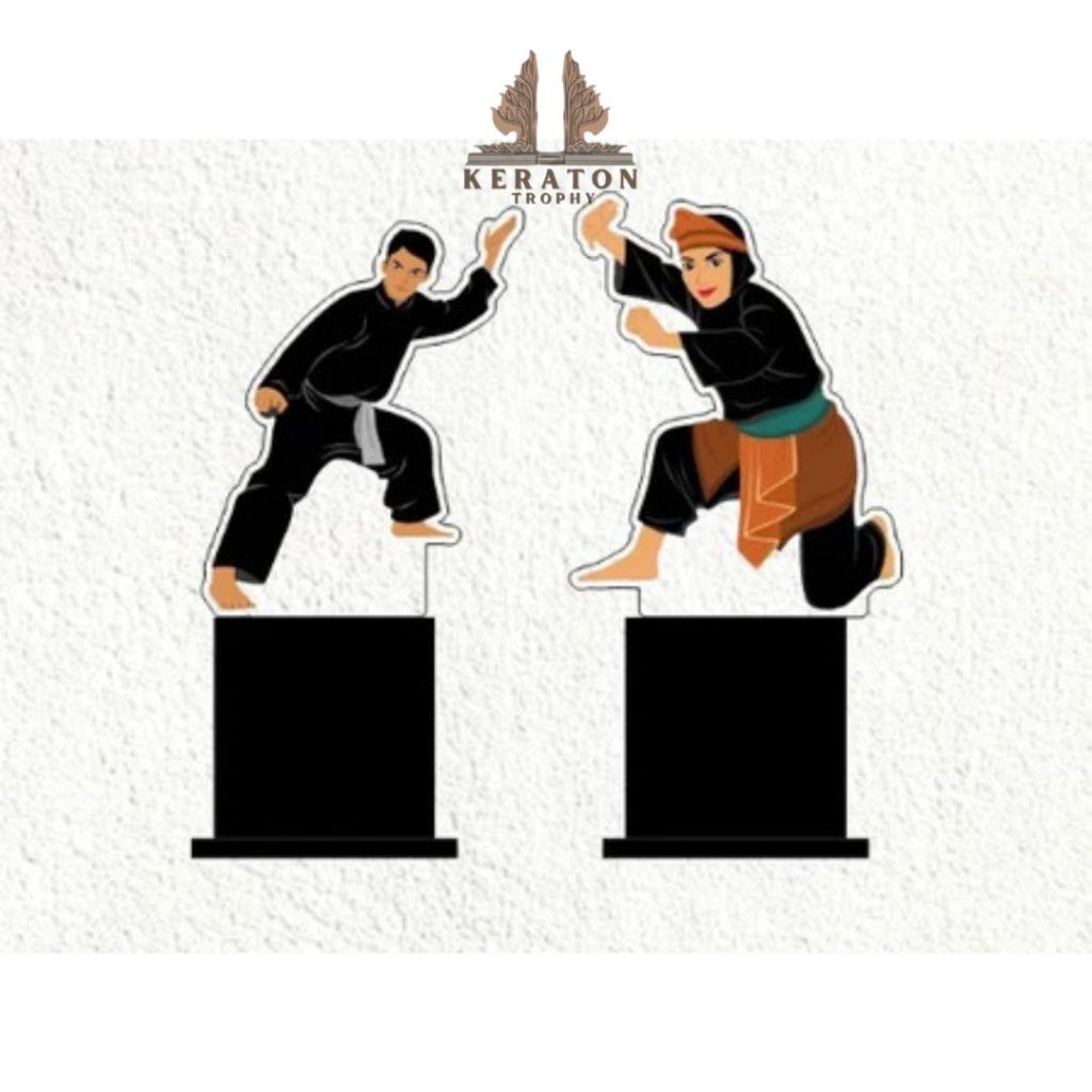 Piala Pencak Silat Plakat Silat Akrilik Custom Piala Bela Diri