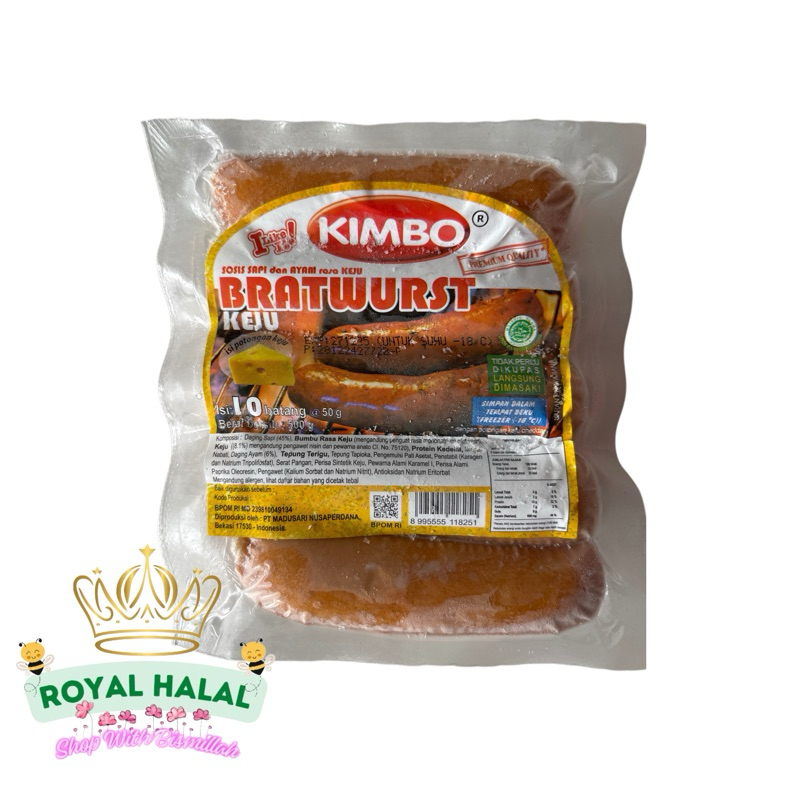 

Kimbo Bratwust Keju 500gr