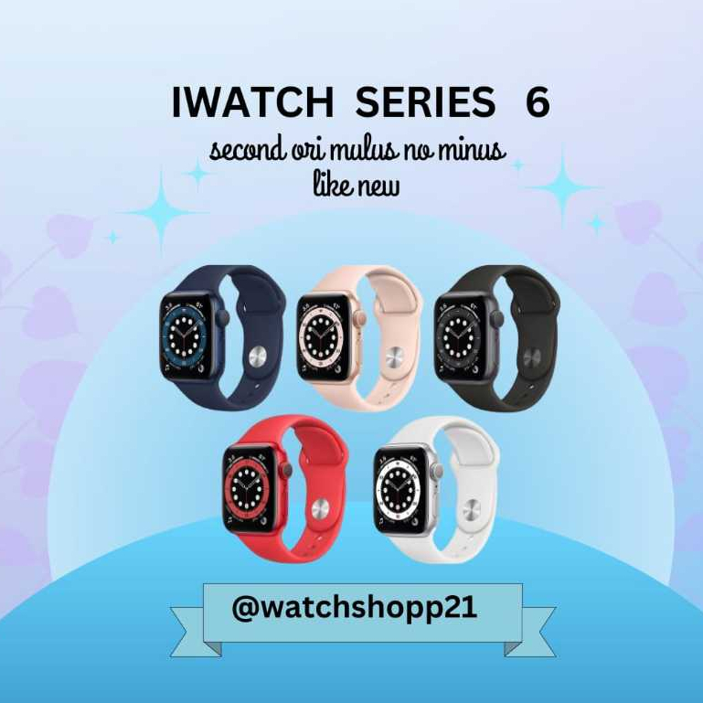 Apple Watch/iWatch Second Series 6 40mm/44mm 100% Original Garansi Ex Internasional